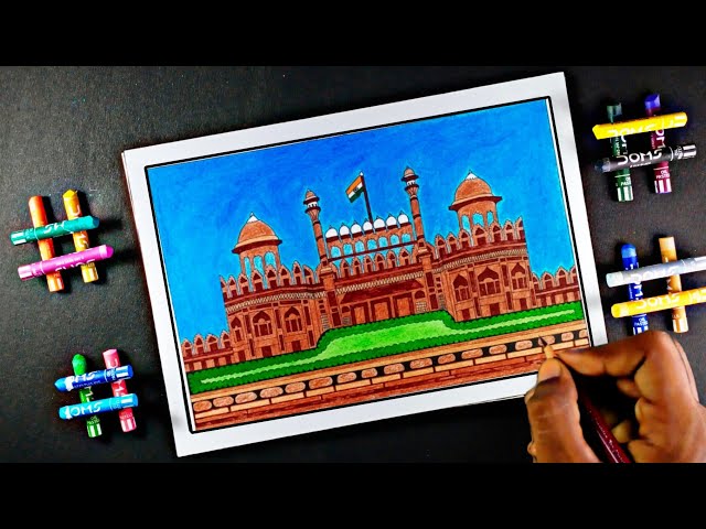 India Independence Day Redfort sketch by vishalsurvearts on DeviantArt