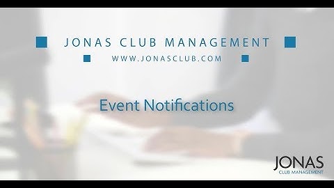 Event Management - Event Notifications