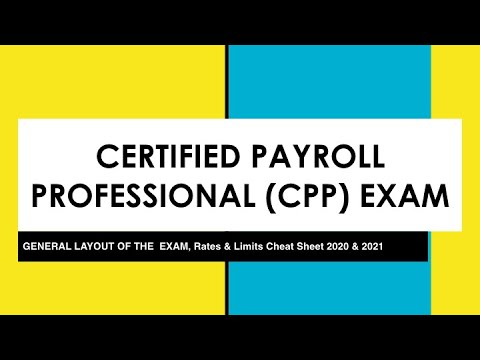 CPP Exam -  General Layout Of the Exam & Cheat sheet for Rates and Limits (2020 & 2021)