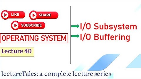 5.2 Kernel I/O Subsystem, I/O Buffering in Operating System