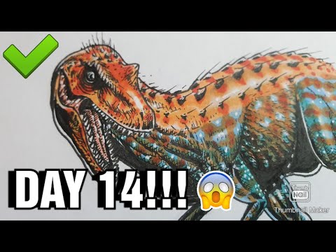 My best drawing so far! (INKTOBER DAY 14!!!) Drawing the Qianzhousaurus