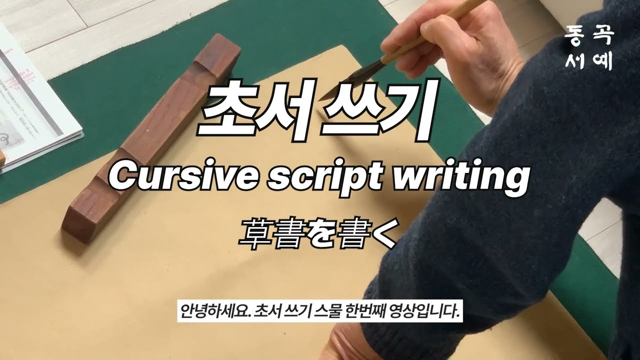 초서 쓰기 21 Cursive script writing 草書を書く손과정 서보