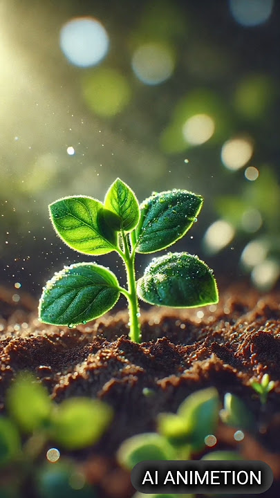 A farmer planted many plants in his field. Among them wasa small saplingthatlooked very#animation