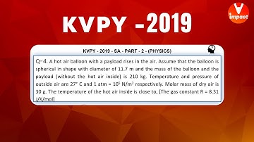 KVPY 2019 SA Physics  Part II Q 69 Ans C Kinetic Theory of Gases  Thermodynamics Prateek Garg