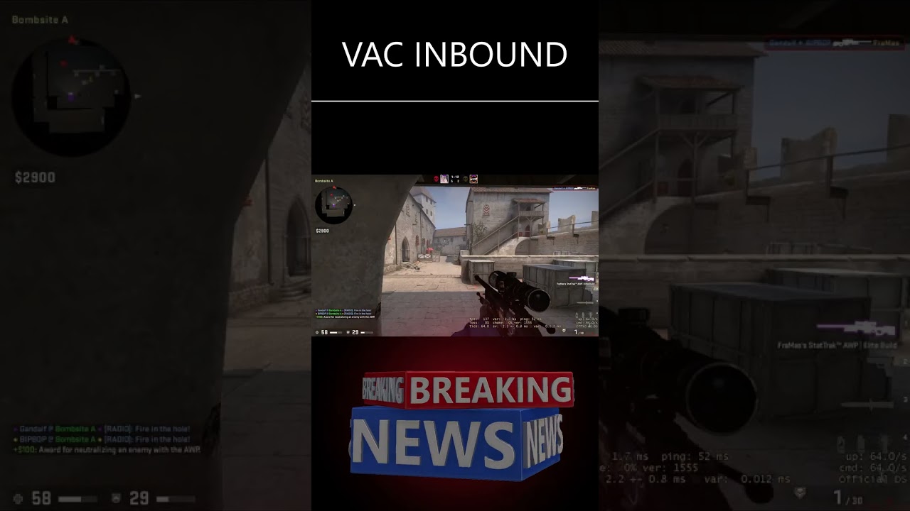 BREAKING NEWS CSGO PLAYER BANNED FROM WALLHACK