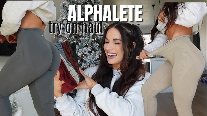 ALPHALETE AURA HONEST TRY ON REVIEW, flared leggings, minimal bras &  more!