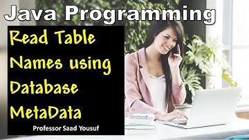 Get Database Table Names Using JDBC Metadata