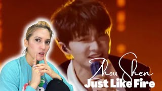 Reaction to Zhou Shen 'Just Like Fire' by P!nk