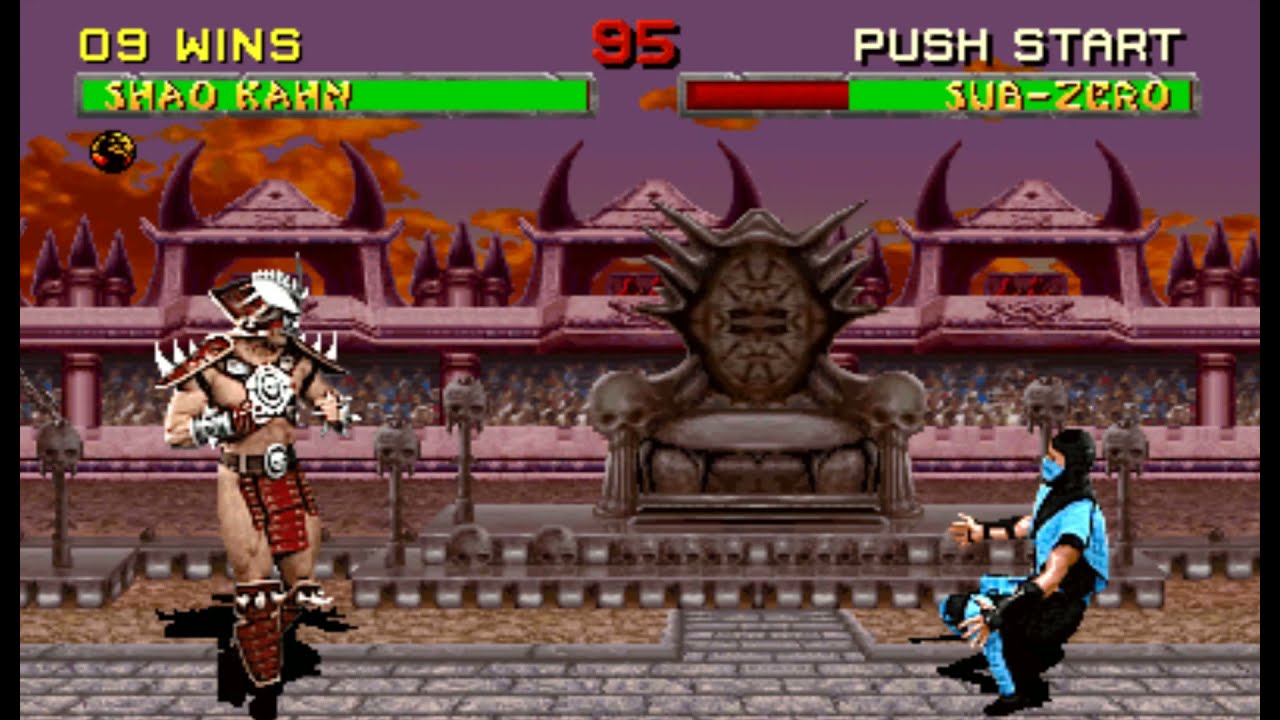 1068 Mortal Kombat II Plus (ARC) Bosses (1/2): Shao Kahn gameplay