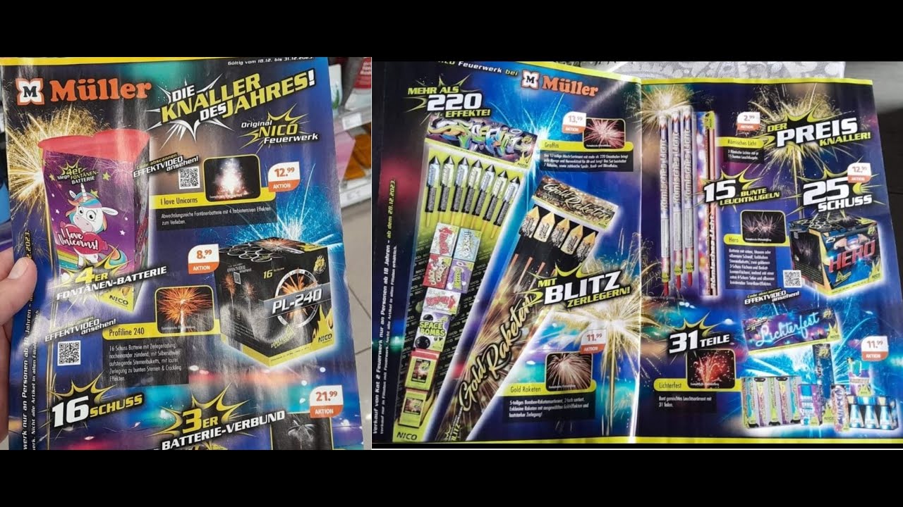 Feuerwerk Prospekt 2023 / 2024 MÜLLER! HotasChillis YouTube