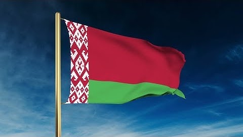 4K Belarus flag slider style. Waving in the win with cloud background animation Stock video