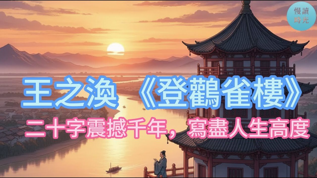 【唐詩宋詞】王之渙《登鸛雀樓》 寫出了人生格局,竟藏著我們都該明白的人生道理 - YouTube
