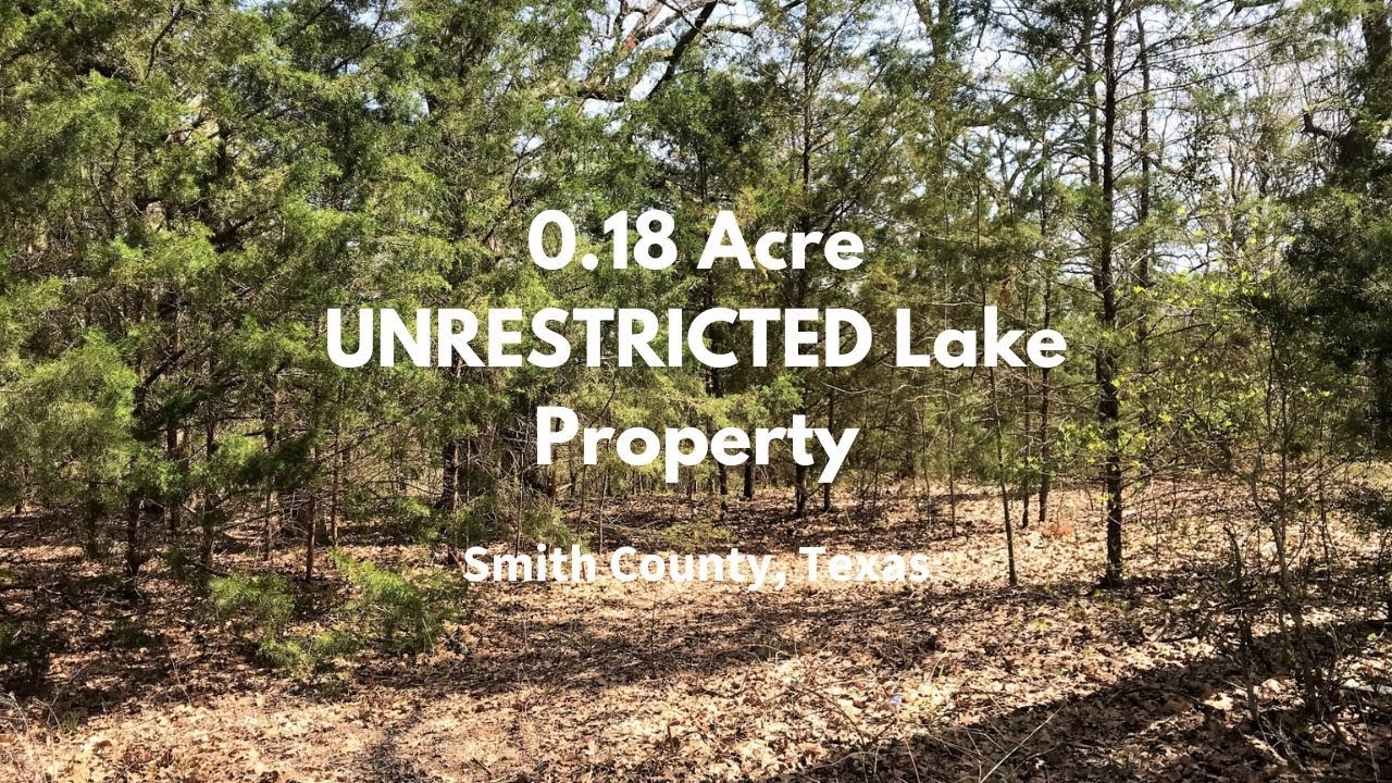 0.18 Acre UNRESTRICTED Lake Property near Tyler, TX with Electric and