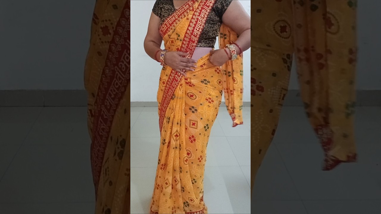 how to drape letest silk saree draping tutorial/parfect side & sholder pleats💫 