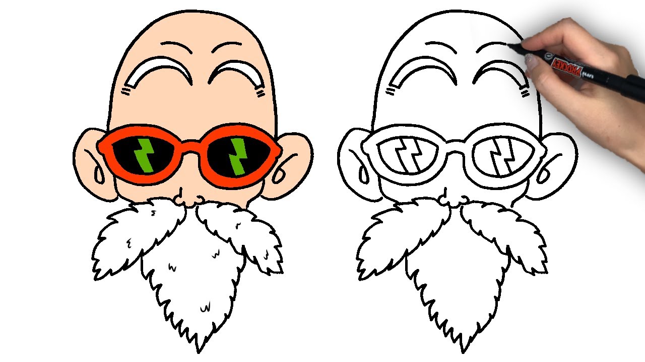 亀仙人のかきかた How To Draw A Master Roshi Youtube