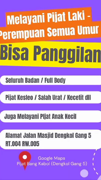 pijat bang kabol melayani pijat laki laki perempuan semua umur #pijatmalang #pijatkesehatan #pijat