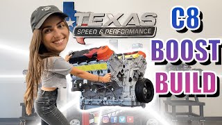 Emelia Hartford's C8 Boost Build! First Built LT2 Engine!