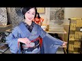 私流のアンティーク着物の着方のコツを動画配信