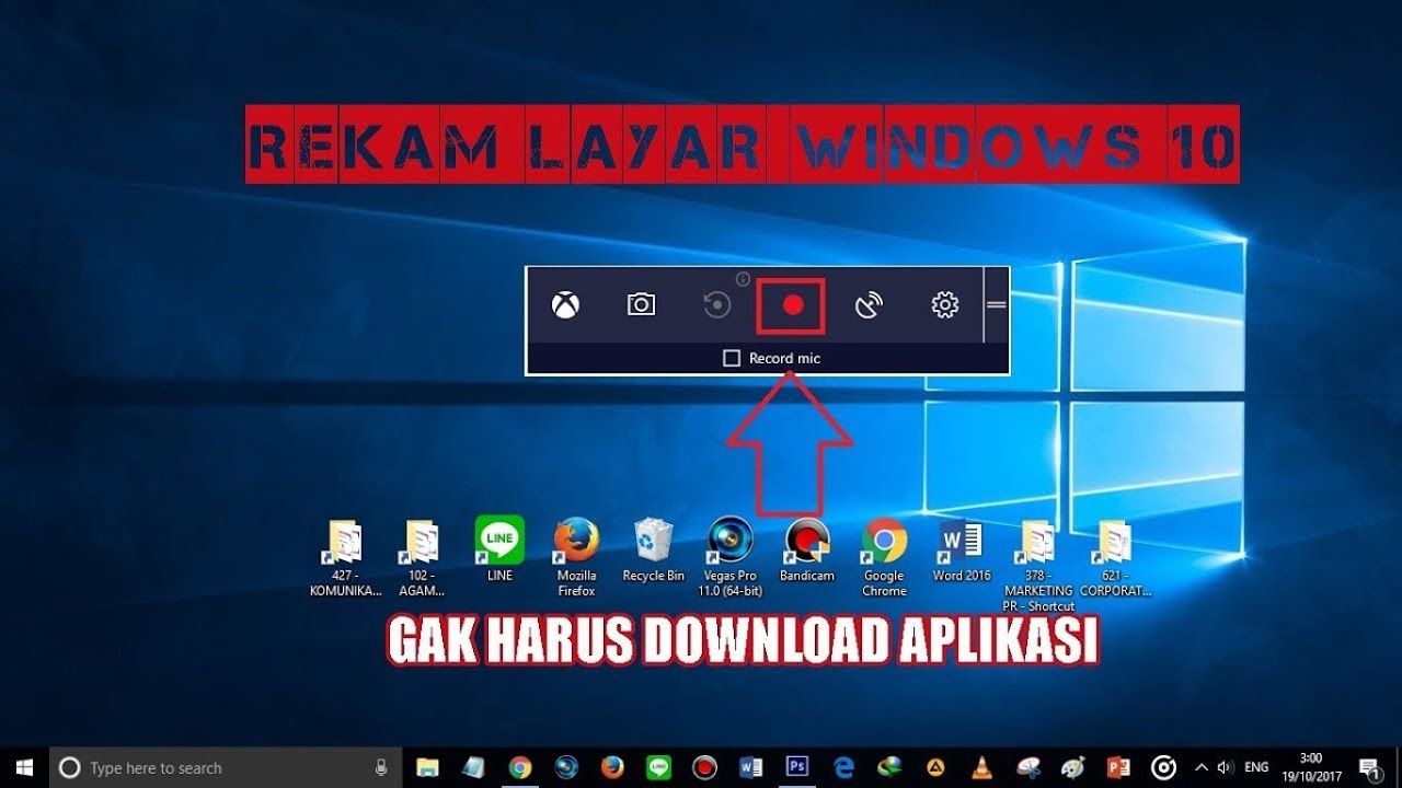 Cara Merekam Layar Laptop Windows 10 Tanpa Aplikasi - YouTube