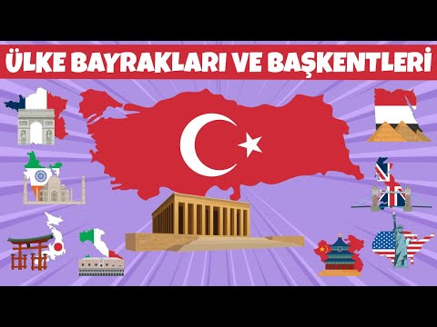 Bu eğitici video sonunda Ülke bayrakları ve başkentlerini öğren