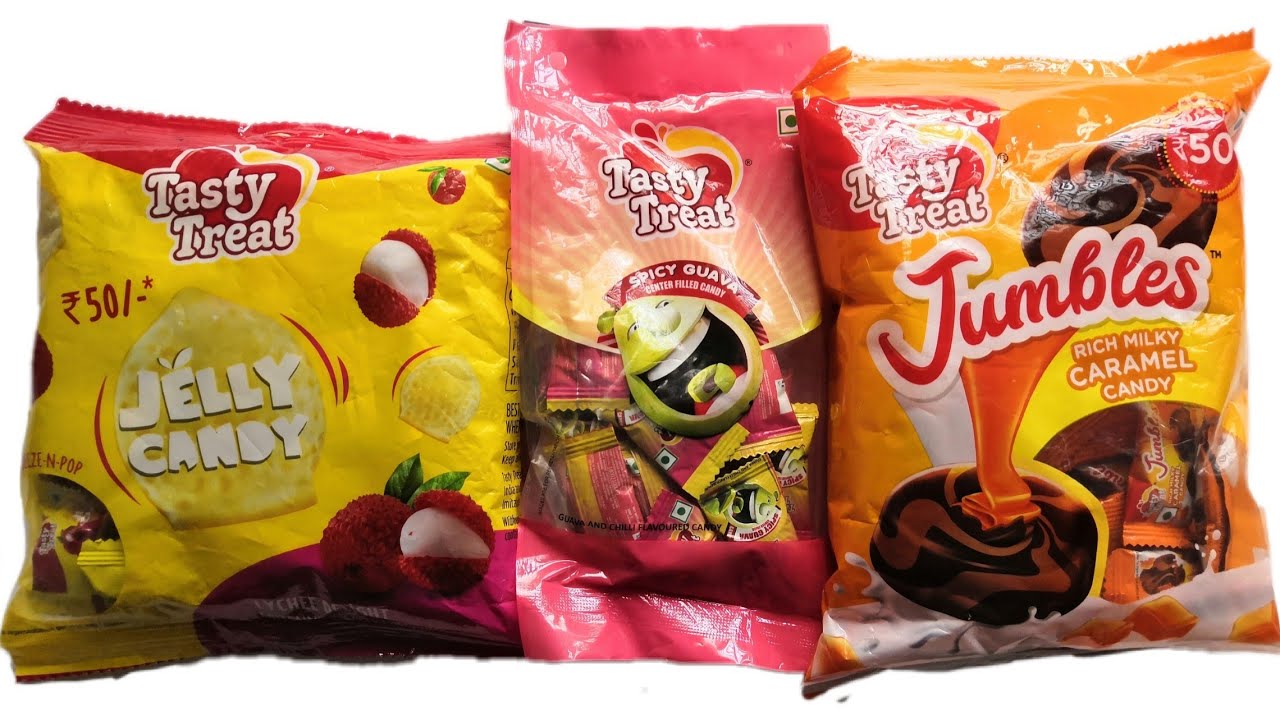 Lots of candies | lots of chocolates | lots of lichi jelly | lots of chilli guava | lots of caramel