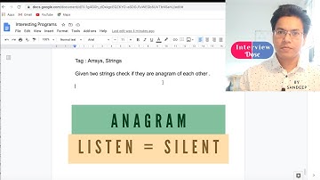 Check if two strings are anagram 🤲  in Constant Space 🤫 - Time O(N) #interviewdose