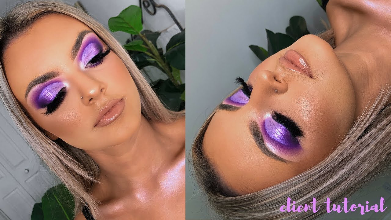 bright, purple glam 💜🦄 client tutorial