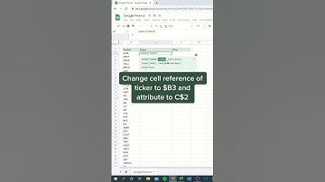 Google Finance in Google Sheets #Excel #Shorts #googlesheets