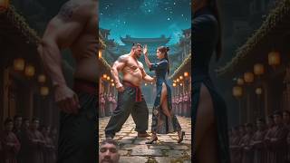 In Moon Night Kungfu Girl Attacks Faster #fight #boxing #wrestling #wwe #kungfu #ai