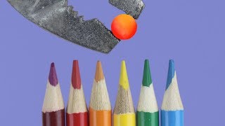 EXPERIMENT 1000 degree Mini METAL BALL vs Color Pencils