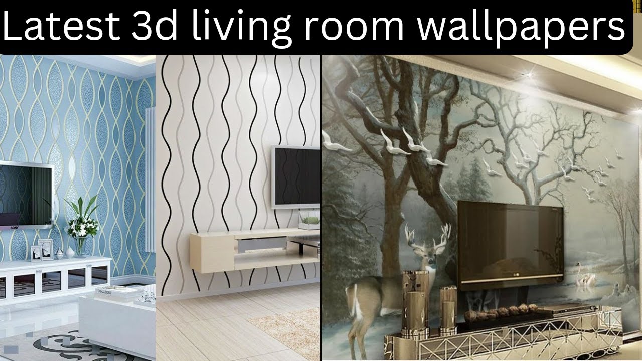 Stylish 3d wallpaper designs for living room walls/3d wallpaper - YouTube
