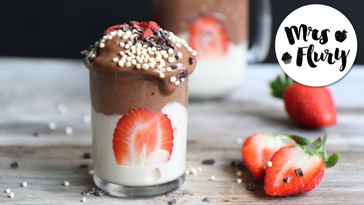 Nice Cream Vanille, Himbeere & Schokolade  | Gesundes Bananen-Eis | Mrs Flury