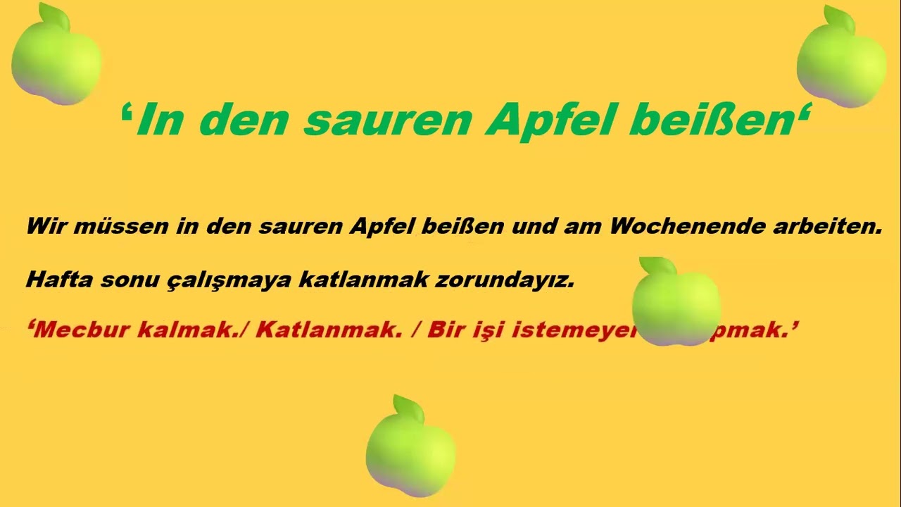 In den sauren Apfel beißen