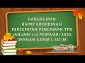 Hasil Rakor Percepatan Pencairan TPG Januari dan Februari 2025