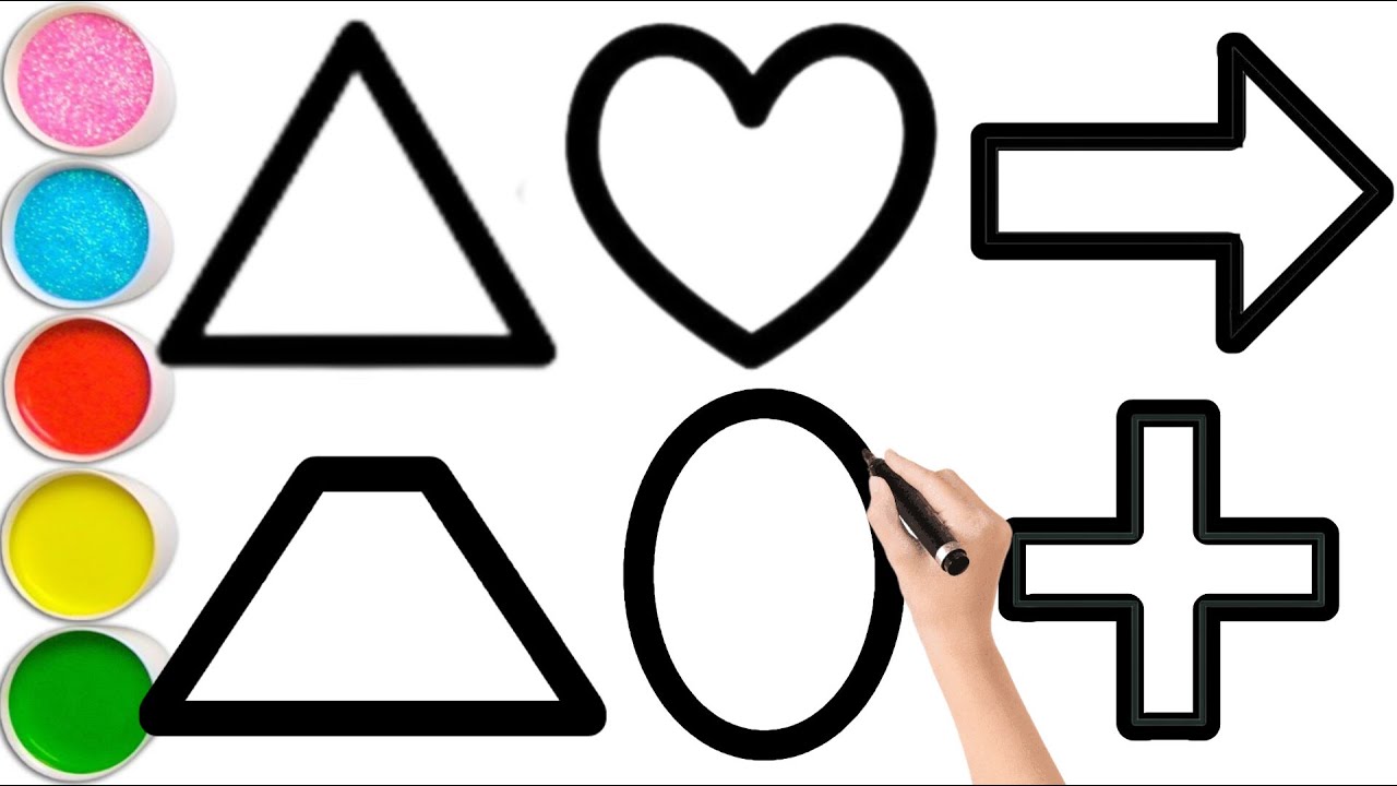 Learn to draw Shapes for kids, Learn 2d shapes, colors, abc song ...