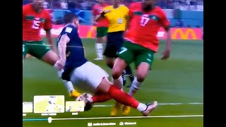 Demi finale coupe du monde - France Maroc: le  penalty &quot;oublié&quot;
