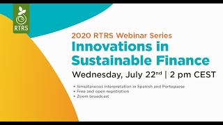 Innovations in Sustainable Finance webinar