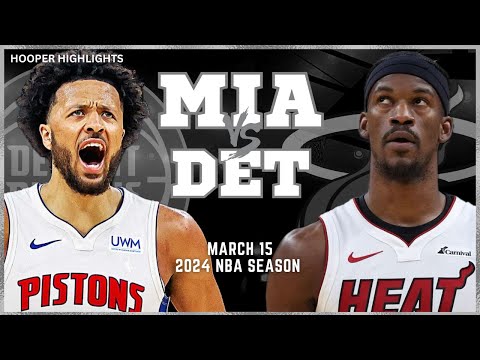 Miami Heat vs Detroit Pistons Full Game Highlights | Mar 15 | 2024 NBA Season
