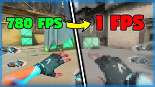 Valorant but every KILL, FPS gets WORSE!