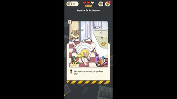 Brain find detective level 6 | Brain find detective woman in bathroom | GAMEPLAY