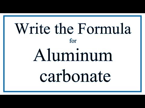 Video: Kokia yra aliuminio bikarbonato cheminė formulė?