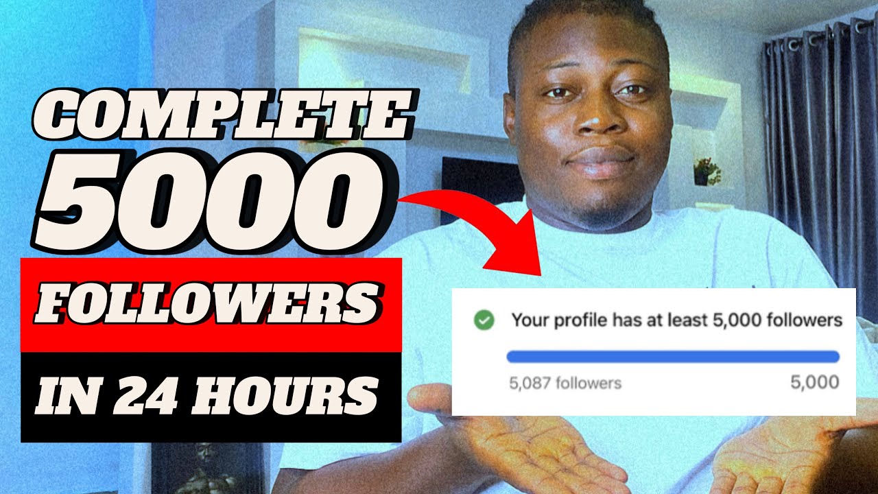 How To Complete 5k Followers On Facebook With 24 Hours - YouTube