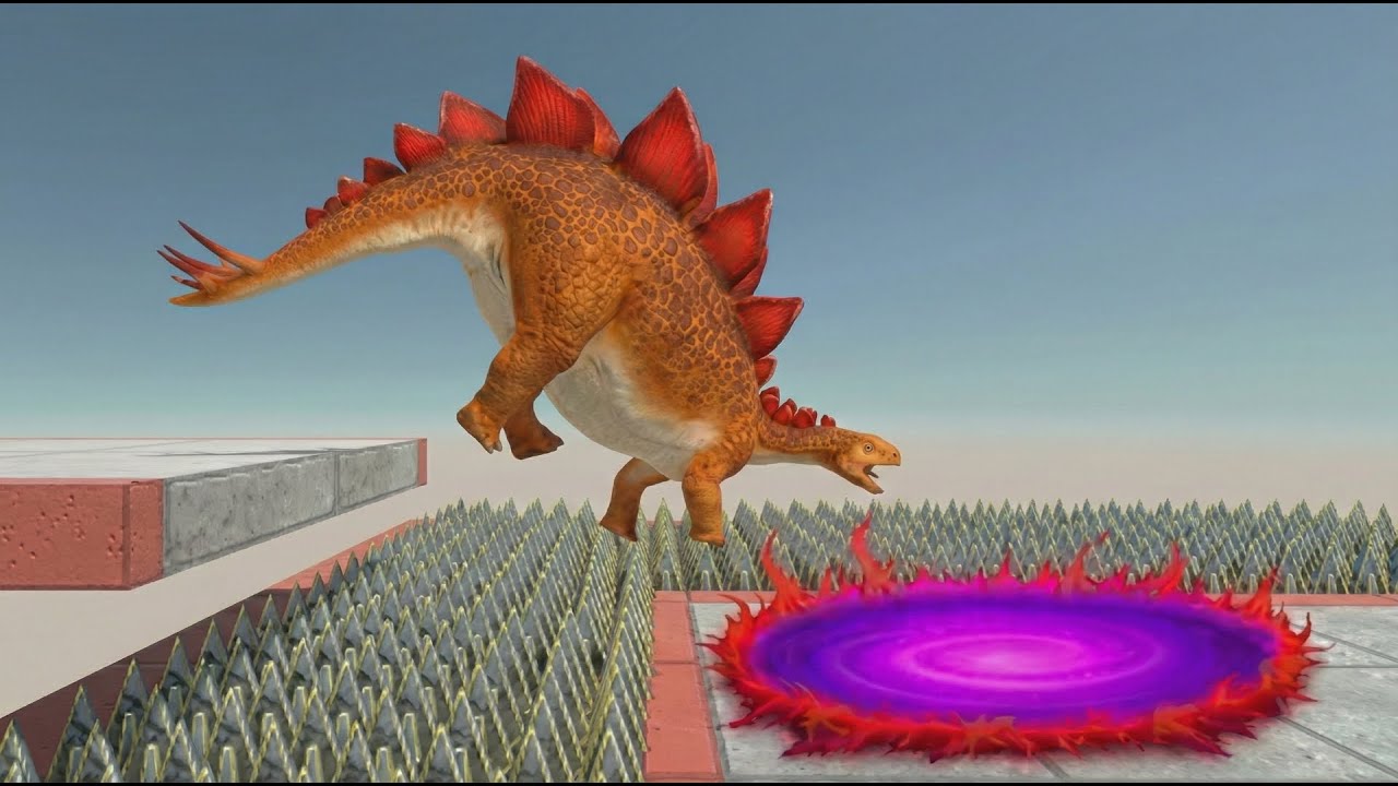 Who Can Avoid Giant Spike and  Jump Through Deadly Evolution Circle - Animal Revolt Battle Simulator