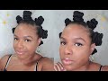 BANTU KNOTS TUTORIAL ON NATURAL HAIR | CROCHET METHOD