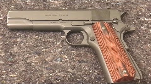 1911 45 ACP single action pistol demonstration