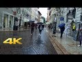 Walking in the Rain in TRENTO, ITALY (Binaural City Sounds) 4k Rain Ambience