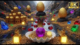 Wow ! Make it a rich treasure trove: Rich gold and diamonds are found outside.