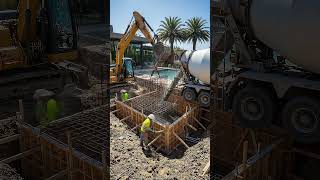 Building a Hidden Underground Room Beneath My Pool #shortvideo #shorts #pool #swimming
