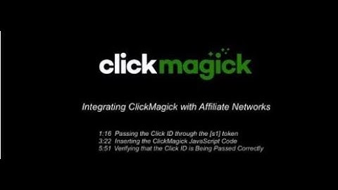 How to integrate ClickMagick with Affiliate Networks | Clickmagick 2020