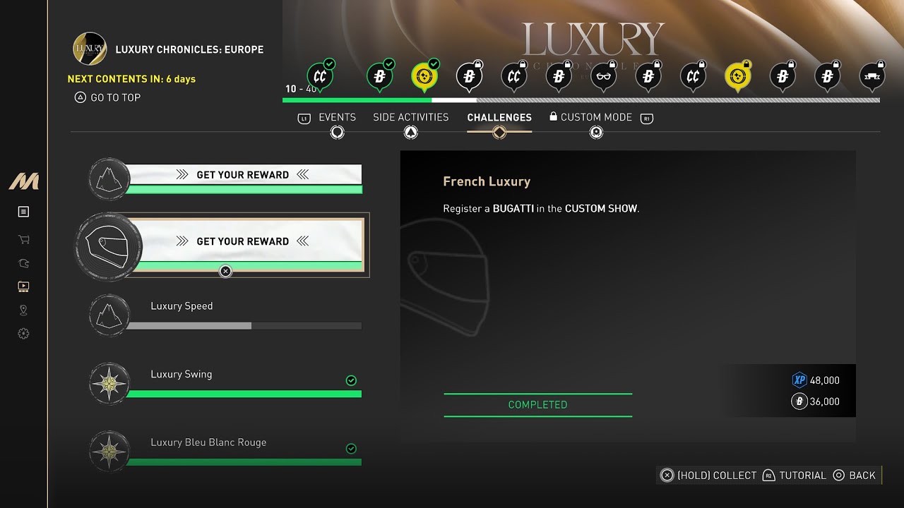 Register a BUGATTI in the CUSTOM SHOW(The Crew Motorfest)